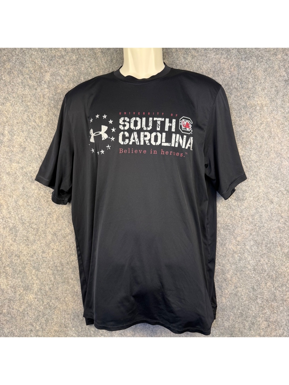 Under Armour South Carolina Gamecocks Wounded Warrior Shirt Black Men Large 215